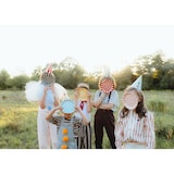 thumbnail of Pappteller 18cm mit Streifen und Sternen Partyteller Einwegteller plastikfrei Partygeschirr Geburtstag Kindergeburtstag Partydeko Tischdeko