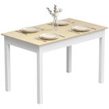 thumbnail of HOMCOM mesa de comedor de madera mesa de cocina rectangular para 4-6 personas estilo moderno para salón carga 50 kg 119x70x75 cm roble