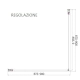 thumbnail of Box Doccia Trasparente H200 Doppia Battente Profili Neri - 70x75