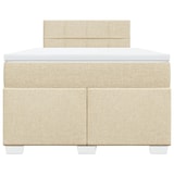 thumbnail of vidaXL Boxspringbett mit Matratze Creme 120x190 cm Stoff