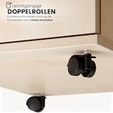 thumbnail of bümö Rollcontainer mit Hängeregistratur, Container abschließbar aus Holz in Buche - Rollwagen für's Büro mit Hängeregister als Schreibtisch