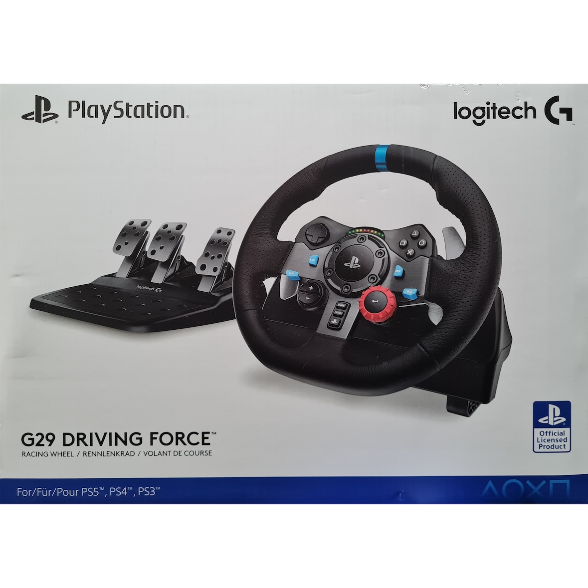 Logitech G29 Racing Lenkrad Driving Force für Playstation 5, PS4, PS3, PC, Schwarz