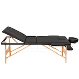 thumbnail of 3 Zonen Massageliege mit Polsterung und Holzgestellschwarz