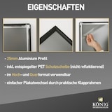 thumbnail of Dreifke® Plakatrahmen DIN A1 | 25mm Alu Profil, eckig | schwarz | Alu Klapprahmen Wechselrahmen Posterrahmen Rahmen | Dreifke®