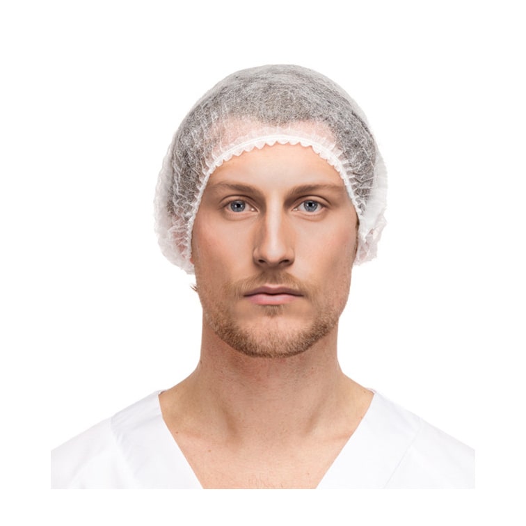 MONOUSO - Gorros de Polipropileno Acordeón Blanco 2 gomas Ø53cm (1.000 Uds)