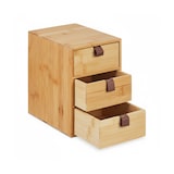 thumbnail of Relaxdays Schreibtisch Organizer, 3 Schubladen, Bambus, HxBxT: 21 x 15 x 20 cm, Schubladenbox Home Office & Büro, natur