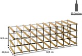 thumbnail of PROREGAL Modulares Weinregal VINOTECA MOD METAL | HxBxT 32,5x92,5x24,5cm | 9x3 Flaschen | Massives Kiefernholz | Natur | Flaschenregal