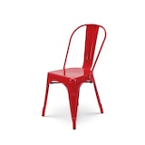 thumbnail of Lot de 4 chaises style industriel en métal rouge - Finition brillant