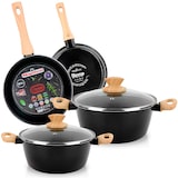 thumbnail of Magefesa Orbe Set di Pentole Induzione 6-Piece Antiaderente Casseruoli, Padelle Design Moderno, Nero