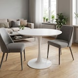 thumbnail of Tavolo Tondo Moderno Top 3D Ø 80 cm H 73 cm Mobile Cucina Salotto - bianco