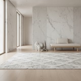 thumbnail of Teppich Wohnzimmer 3D Boho Modern Waschbar Strapazierfähig Esszimmer OEKO-TEX Grau 60x110 cm Schadstoffgeprüft – GENF von Kadima Design
