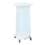 thumbnail of Abfallsackständer mit Deckel und Fußpedal | 60 Liter, HxBxT 88x37x44cm | Weiß