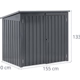 thumbnail of Uniprodo Mülltonnenbox Metall - 2 Tonnen (240 L) - abschließbar