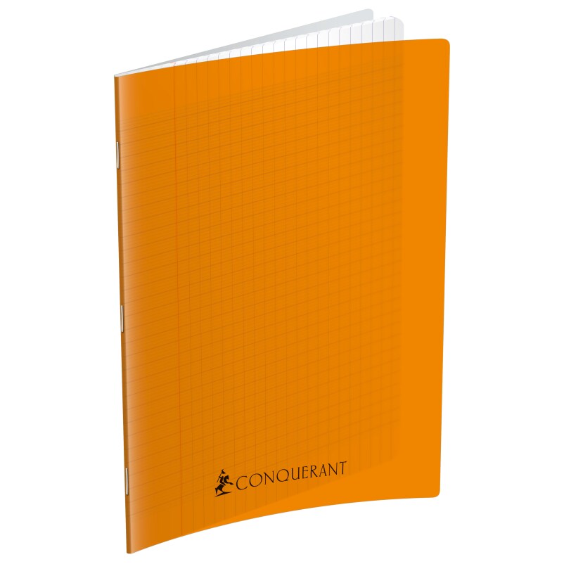 Lot de 5 Cahier Classique PP piqué A4, 192p./96 feuilles 70g/m², Séyès, coloris orange