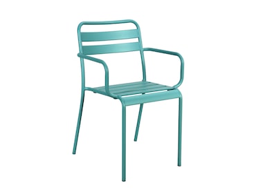 METRO PROFESSIONAL Gastro Armlehnstuhl stapelbar, Stahl, baby blau