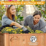 thumbnail of Coemo Hochbeet Holz 120 x 40 x 90 cm mit Ablageboden Frühbeet Pflanztrog Bausatz für Gemüse, Kräuter in Garten, Terrasse und Balkon