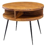 thumbnail of FineBuy Couchtisch Massivholz 60 cm Wohnzimmertisch Sofatisch Rund Tisch Ablage