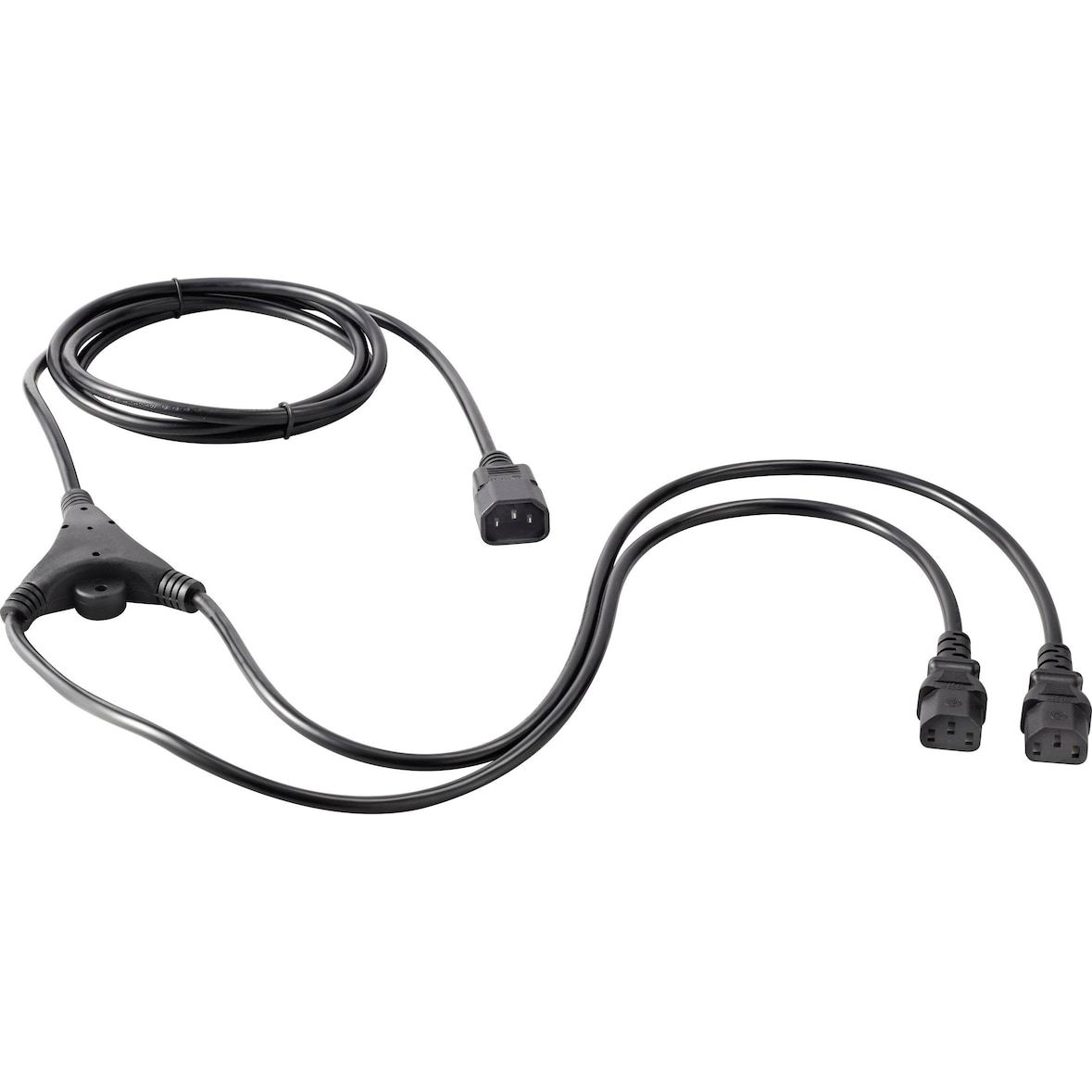 Sygonix SY-5042698 Kaltgeräte Y-Kabel Schwarz 2.35 m