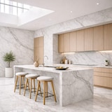 thumbnail of Panel decorativo efecto mármol gres porcelánico set de 6 piezas 4,3 m2 revestimiento de pared PVC en UV 120x60 Mármol Blanco