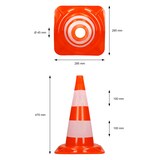 thumbnail of ECD Germany 10x Verkehrskegel 47 cm Orange-Weiß 2 Reflektoren Stapelbar Flexibel Warnkegel Leitkegel Verkehrshütchen