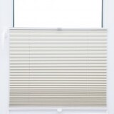 thumbnail of Thermo Black Out Plissee 30x150 cm beige silber metallic 100% Verdunkelnd