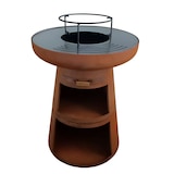 thumbnail of PURLINE Barbecue rotondo con piastra rotonda in acciaio e griglia in acciaio corten EFP55RCO