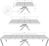thumbnail of Ausziehbarer Tisch 160/420x90 cm Volantis Premium Zement mehrfarbige Beine 4/C