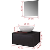 thumbnail of vidaXL 3-tlg. Badmöbel-Set mit Waschbecken Schwarz 34x40x20cm