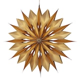 thumbnail of Papierstern Melli Weihnachtsstern Faltstern mit Lichterkette hängend 45cm gold