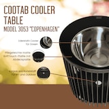 thumbnail of COOTAB Cooler Table COPENHAGEN 4-in-1 Loungetisch mit Edelstahl-Bierkühler