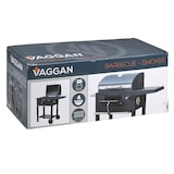 thumbnail of WellHome - Grelhador a carvão preto com grelha dupla e mesa de apoio 96cm