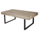 thumbnail of Tavolino Kos T576, tavolo da salotto, 40x110x60cm certificato MVG ~ rovere selvatico, gambe in metallo scuro