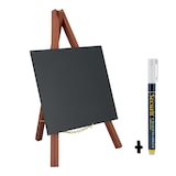 thumbnail of Securit® Mini Tafelkrijtbord op Ezel - Hout met Mahonie Gelakte Afwerking - Inclusief Krijtstift