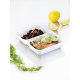 thumbnail of Duni PP-Schale Caterline 227 x 178 x 40 mm Weiß 2-Teilung, 216 Stk/Krt (1 x 216 Stk)