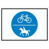 thumbnail of Schild Rad- und Reitweg Symbol A0 Rückseite selbstklebend