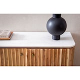 thumbnail of Hausbar Akazie Massivholz 95x90x41 cm Weinbar Echter Marmor, Kleine Bar Modern, Barschrank mit Türen und Weinregal, Spirituosenschrank mit