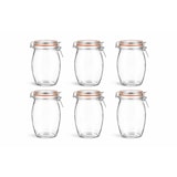 thumbnail of Set van 6 Bolvormige Glazen Weckpotten 1300 ml