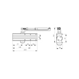 thumbnail of Ferme-porte hydraulique design réversible noir avec bras coulisse antivandalisme force 3