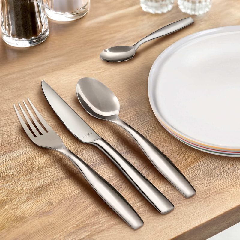 12 Fourchettes De Table Juno Amefa - Acier Inoxydable 18/0 Finition Miroir