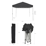 thumbnail of METRO PROFESSIONAL Tenda dobrável Thagpi para restauração, aço/poliéster, 3 x 3 m, repelente de água, preto