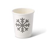 thumbnail of greenbox - Pappbecher doppelwandig Winter "Schneeflocke", 200 ml / 8 oz, Ø 80 mm, weiß, 500 St.