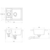 thumbnail of Lavello Da Cucina Doppio Con Foro Troppopieno Bianco In Granito