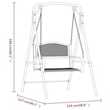 thumbnail of vidaXL Hollywoodschaukel 124 cm Schwarz Stahl