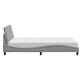 thumbnail of vidaXL Bett mit Matratze "Hanko" Hellgrau 140x200 cm Stoff