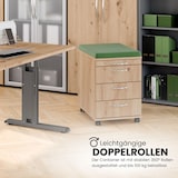 thumbnail of bümö basic Rollcontainer mit Schubladen, Container aus Holz in weiß - Rollwagen für's Büro als Schreibtisch Unterschrank, Bürocontainer od.
