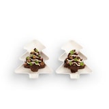 thumbnail of Teller aus Zuckerrohr in Weiss, Weihnachtsbaum, 140 x 115 x h 15 mm, 20 Stück