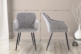 thumbnail of 2er Set Esszimmerstuhl Shila grau/Samt