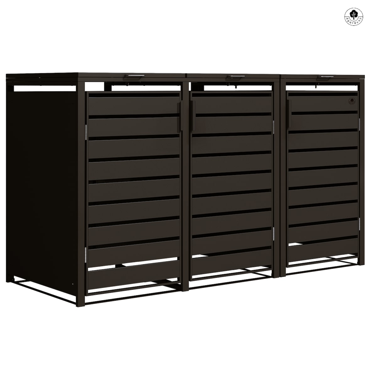4gardenz® Premium Kliko Ombouw 3 bakken - Containerombouw  - Zwart