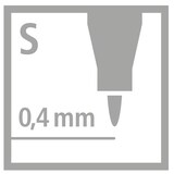 thumbnail of STABILO Pochette de 4 marqueurs pointe super fine OHPen soluble 0,4 mm