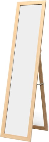 thumbnail of COSTWAY 2-in-1 Ganzkörperspiegel, Standspiegel und Wandspiegel mit Holzrahmen, Schminkspiegel